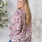 Heimish Full Size Floral V-Neck Balloon Sleeve Blouse