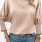 Round Neck Batwing Sleeve Blouse