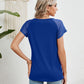 Lace Detail Round Neck Short Sleeve T-Shirt