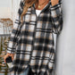 Devine Plaid Zip Up Hooded Coat