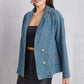 Pocketed Button Up Denim Jacket