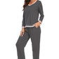 V-Neck Top and Pants Lounge Set