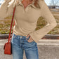 Collared Neck Long Sleeve Top