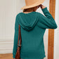 Half-Button Dropped Shoulder Hoodie