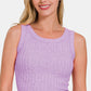 Zenana Ribbed Cropped Tank