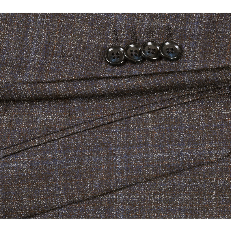 563-9 Men's Slim Fit Wool Blazer DARK BLUE L48 Slim Fit