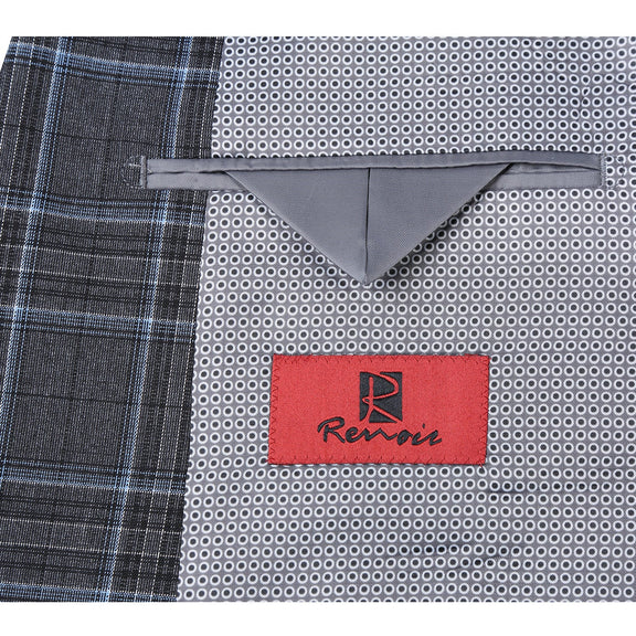 293-28 Men's Slim Fit Checked Suits