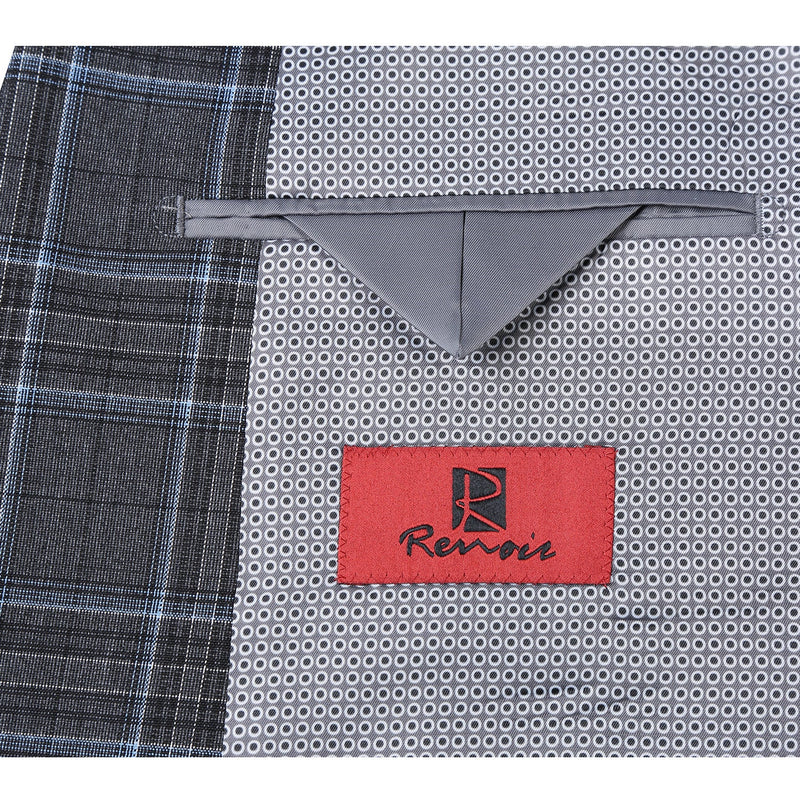 293-28 Men's Slim Fit Checked Suits