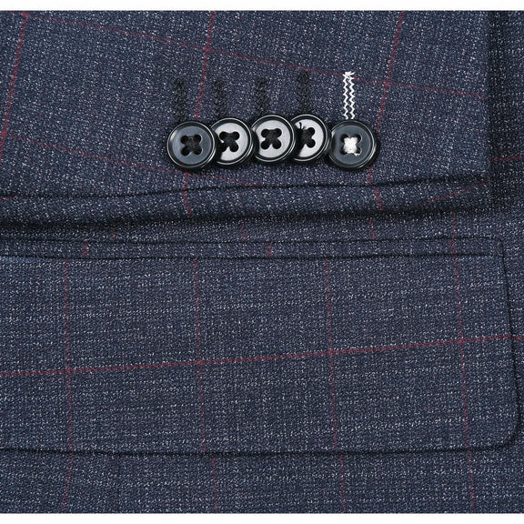 92-53-001EL Gray Navy Check Suit