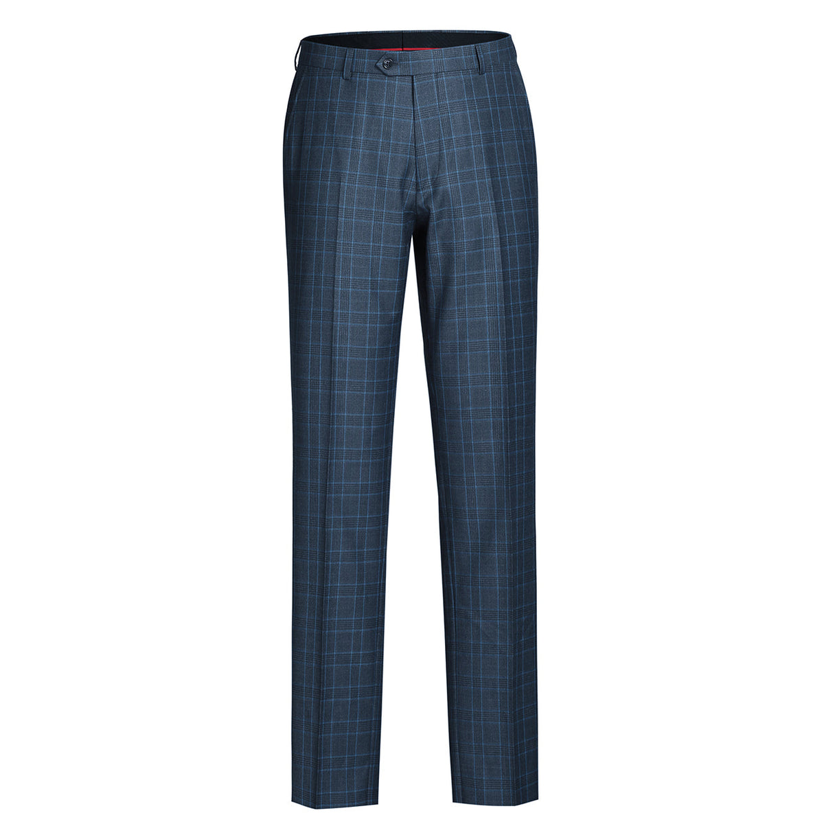 293-6 Men's Two Piece Classic Fit Windowpane Check Dress Suit