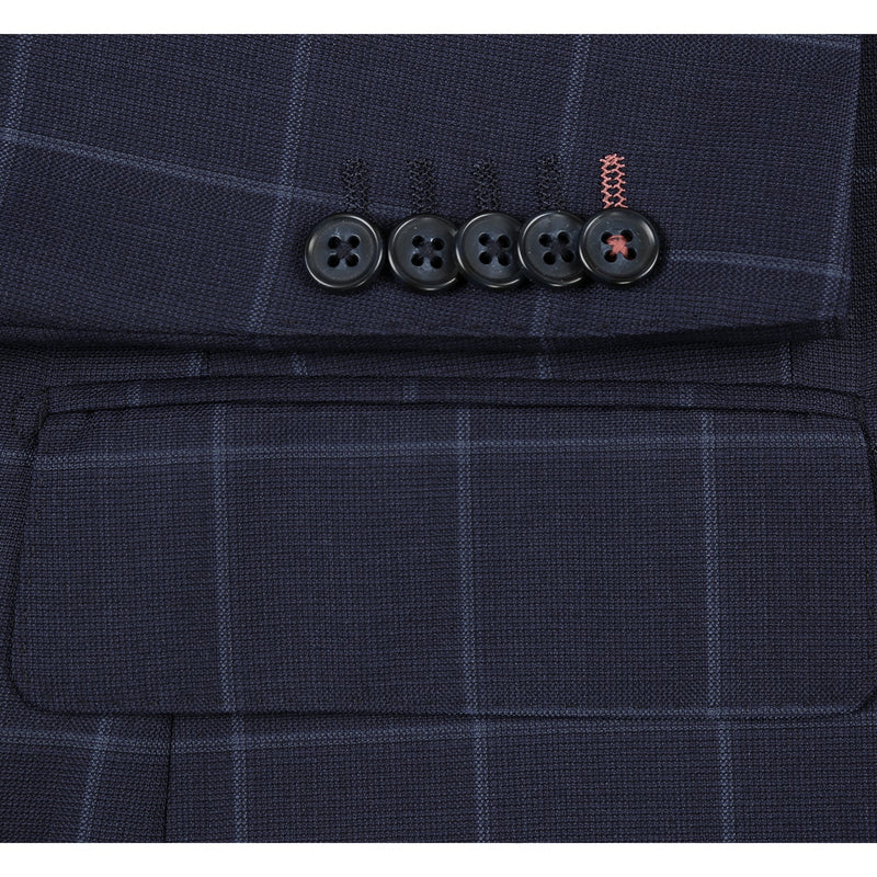 EL92-52-410 Blue Wool Suit