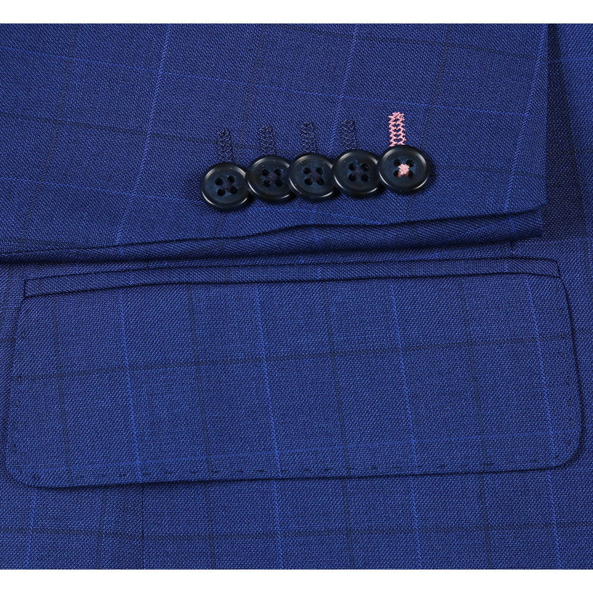 12-52-412EL Royal Blue Check Suit