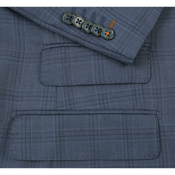 EL92-55-410 Blue Wool Suit