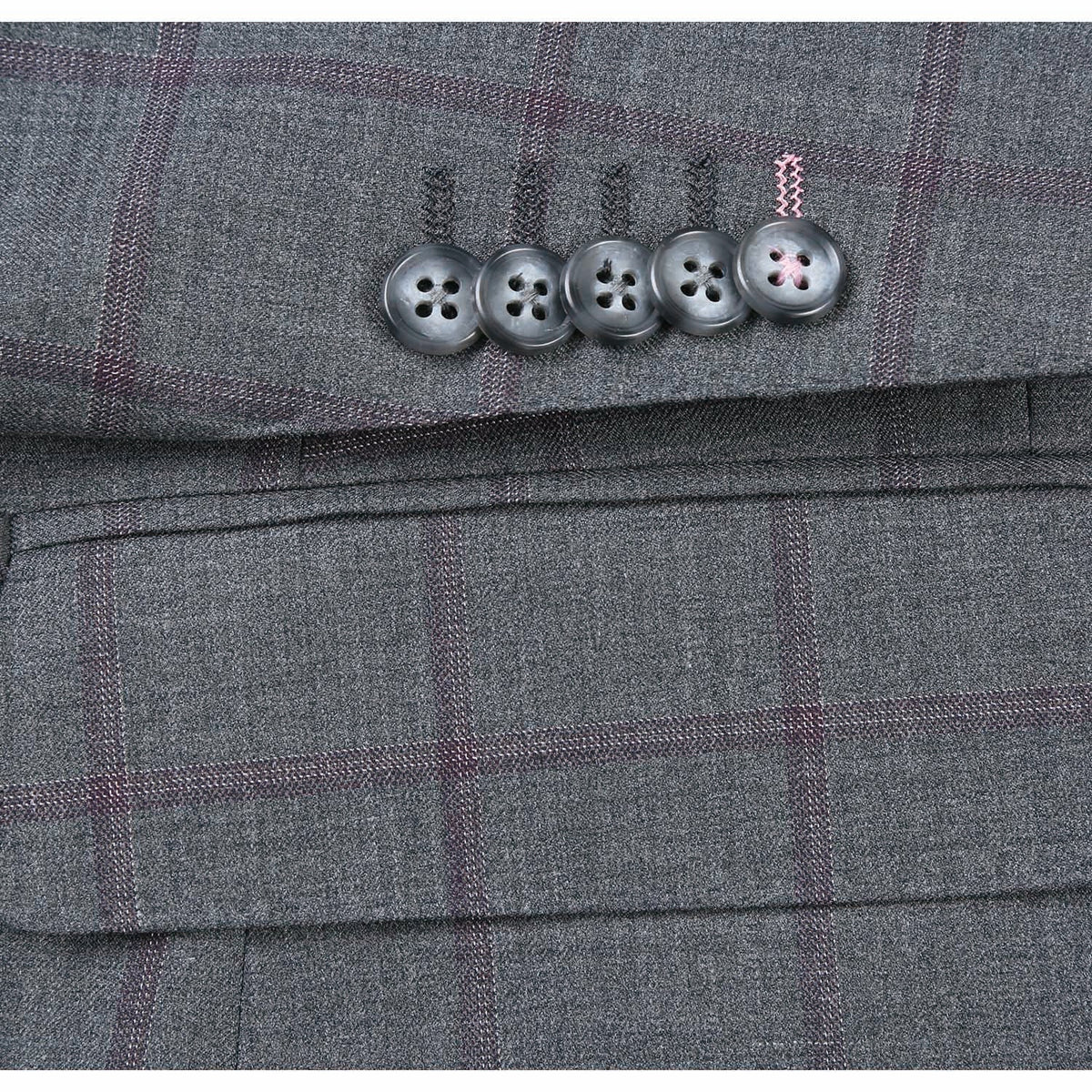 EL82-61-092 Gray Brown Wool Suit