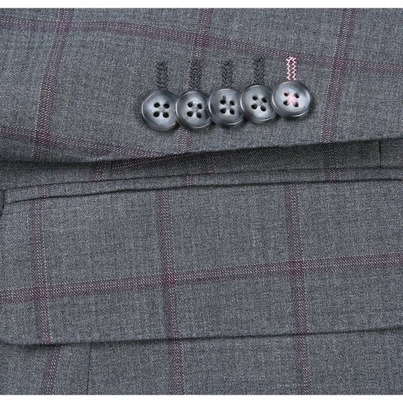 EL82-61-092 Gray Brown Wool Suit