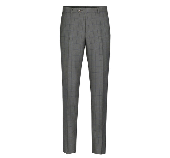 292-2 Men's Two Piece Classic Fit Windowpane Check Dress Suit