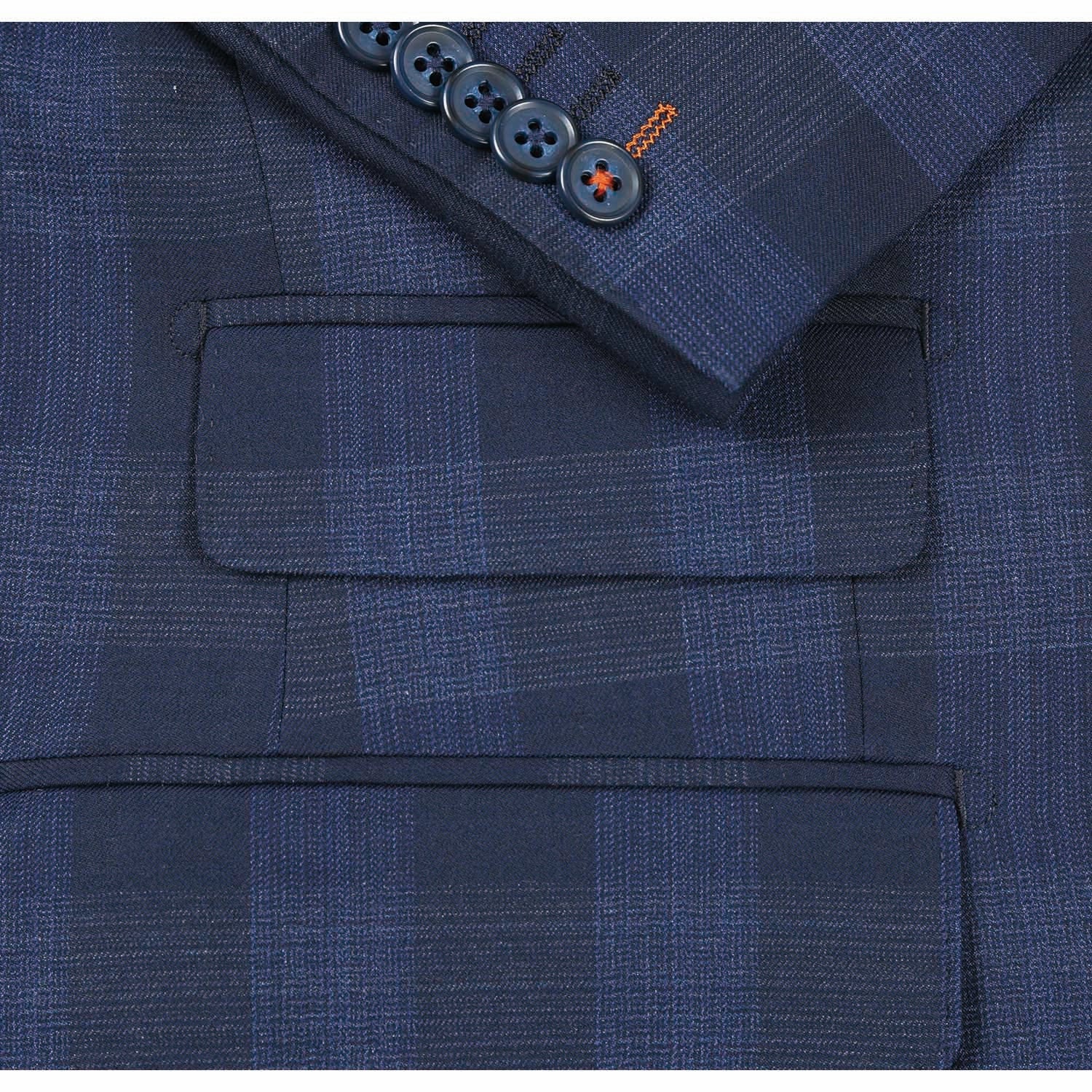 EL82-65-410 Navy Wool Suit
