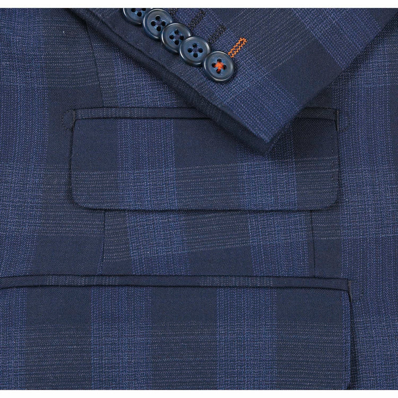 EL82-65-410 Navy Wool Suit