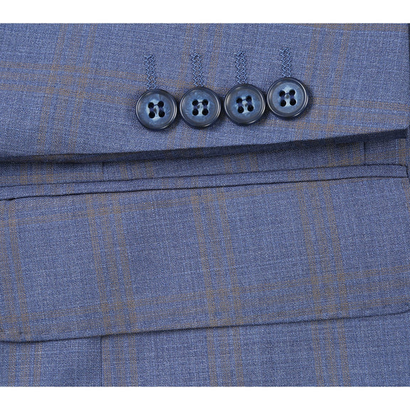 566-2 Men's New Slim Fit Wool Suits