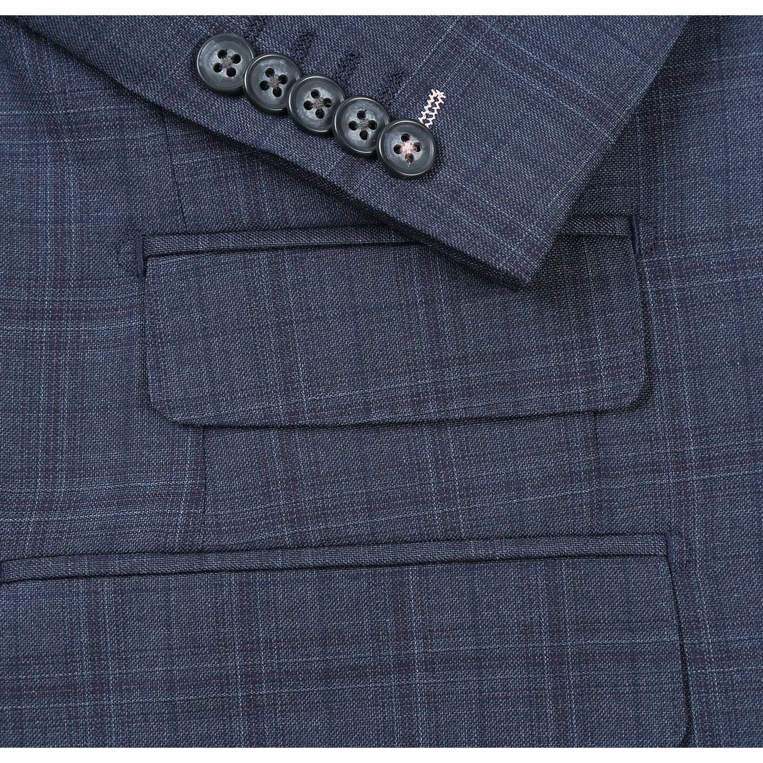 EL82-66-095 Gray Wool Suit