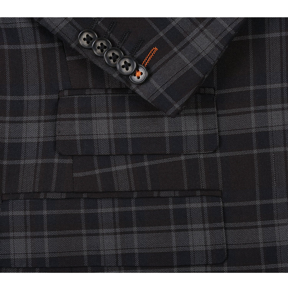 22-62-555EL Burgundy Check Suit