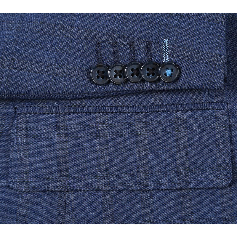 22-52-402EL Blue Check Suit