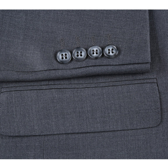 RHC100-4 Men's Gray Half-Canvas Suit