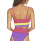 Color Block Spaghetti Strap Two-Piece Swim Set