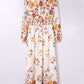 Floral V-Neck Long Sleeve Maxi Dress