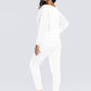 Boat Neck Dropped Shoulder Top and Pants Set