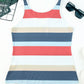 Striped Notched Neck Tank