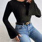 Honey Round Neck Flare Sleeve T-Shirt