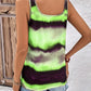 Tie-Dye Scoop Neck Wide Strap Tank