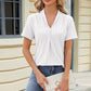 Eyelet Short Sleeve Blouse