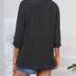 Lovelet Textured Round Neck Three-Quarter Sleeve Blouse