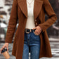 Collared Neck Button Up Long Sleeve Coat