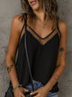 Full Size V-Neck Spaghetti Strap Cami Black