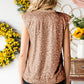 Sequin Round Neck Capped Sleeve Tank