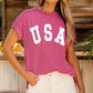 USA Round Neck Short Sleeve T-Shirt