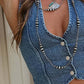 Buttoned V-Neck Denim Top