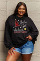 Simply Love Full Size Graphic Sweatshirt Black