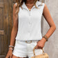 Button Up Collared Neck Tank