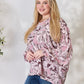 Heimish Full Size Floral V-Neck Balloon Sleeve Blouse