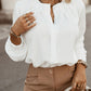 Button Up Round Neck Long Sleeve Shirt