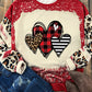 Heart Leopard Round Neck Sweatshirt