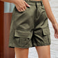 Pocketed High Waist Denim Shorts