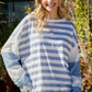 Striped Dropped Shoulder Sweatshirt