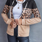 Ivy Lane Drawstring Leopard Zip Up Hooded Jacket