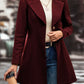 Collared Neck Button Up Long Sleeve Coat