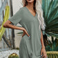 Twisted V-Neck Short Sleeve Dress